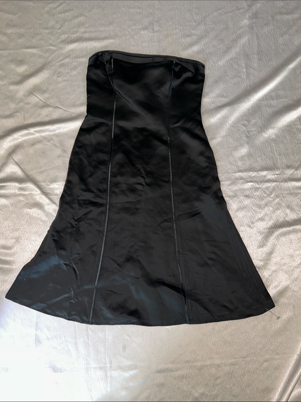 Ann Taylor Black Strapless A-Line Dress